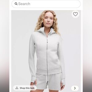 Lululemon light Heather scuba full zip hoodie size 2